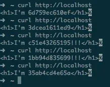 Some containers are already use the second version. No Downtime (: Some containers are already use the second version. No Downtime (: