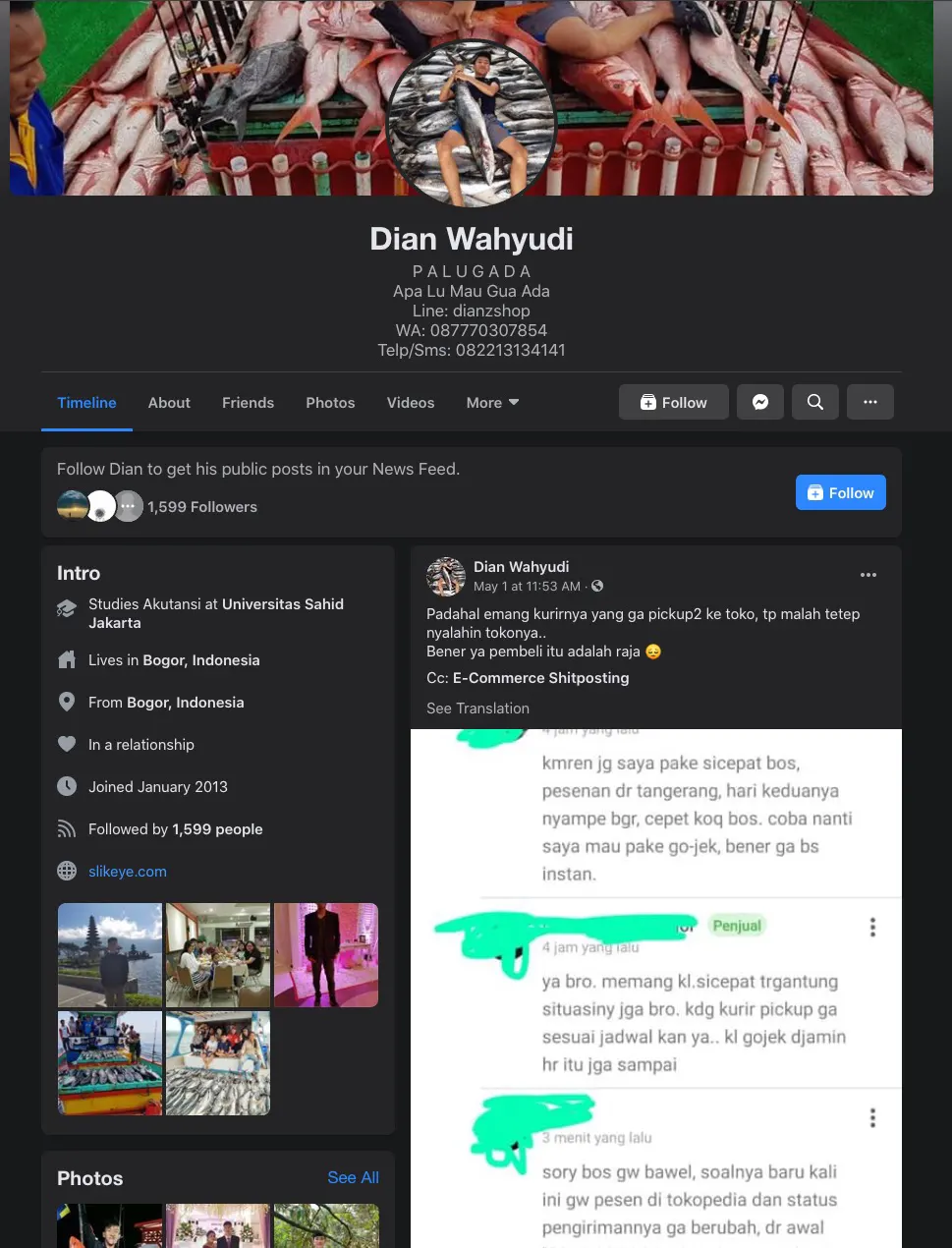 Dian Wahyudi Facebook Profile